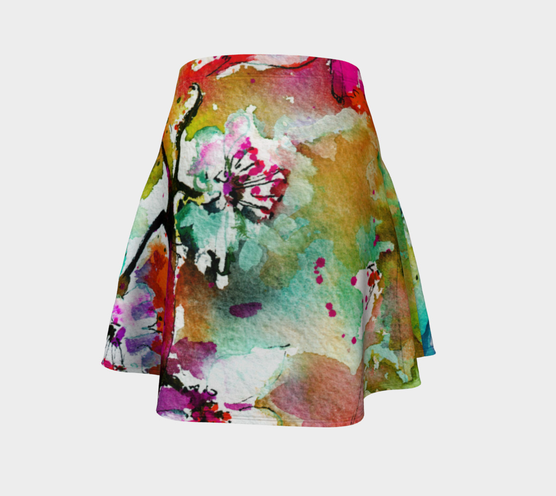 Pink Butterfly Flare Skirt preview #4