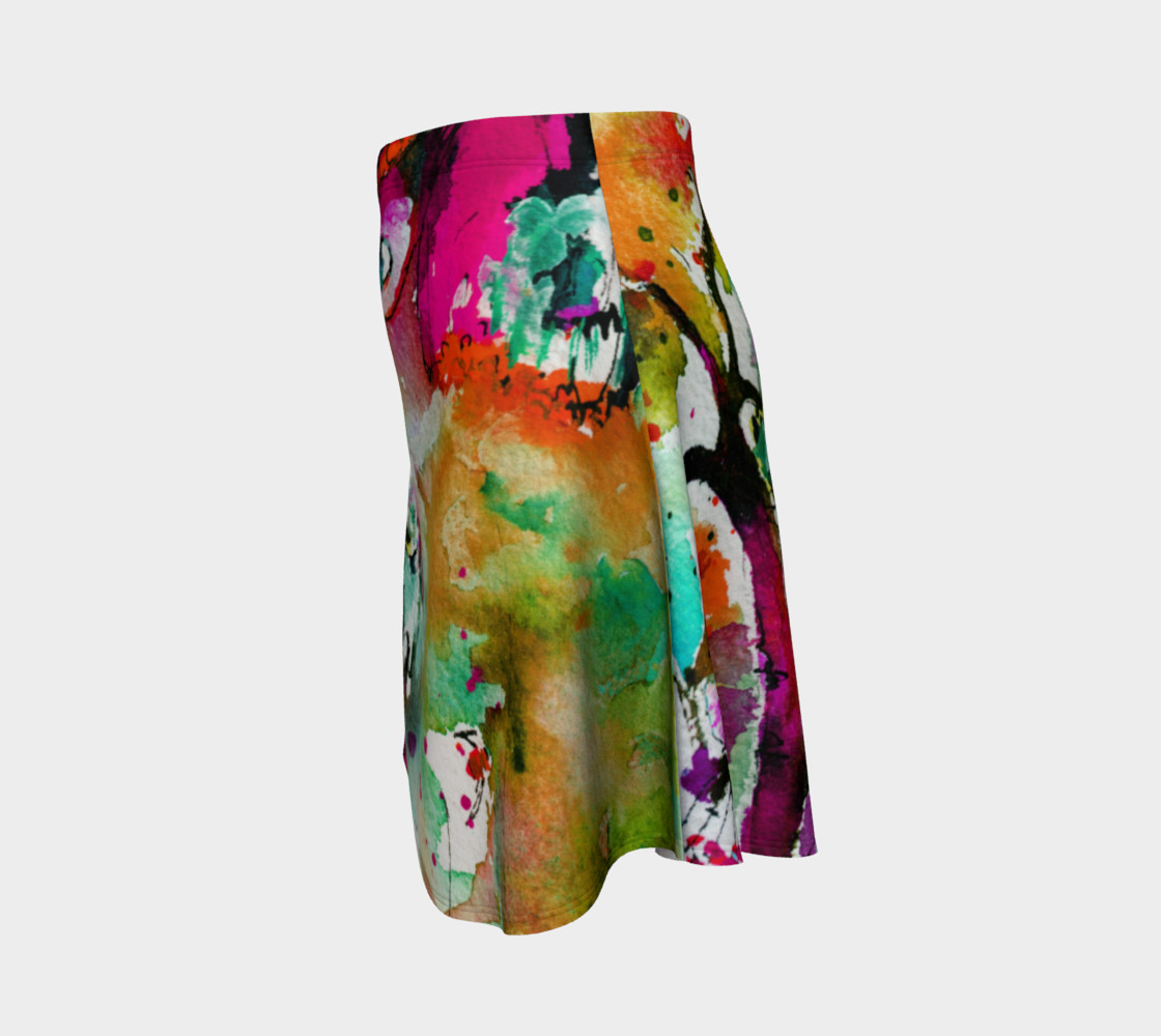 Pink Butterfly Flare Skirt preview #2