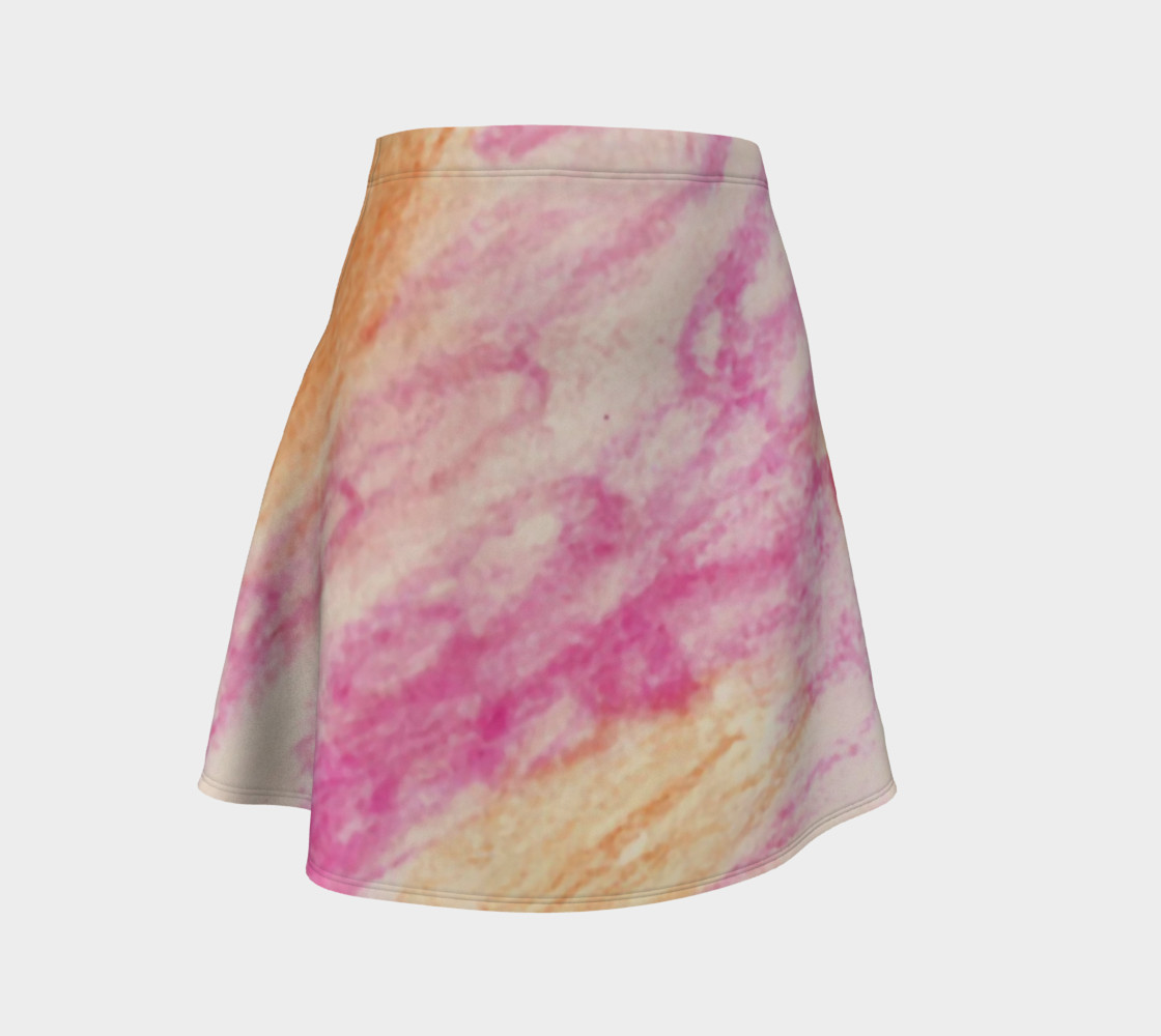 Pink Flowerets Flare Skirt preview #1