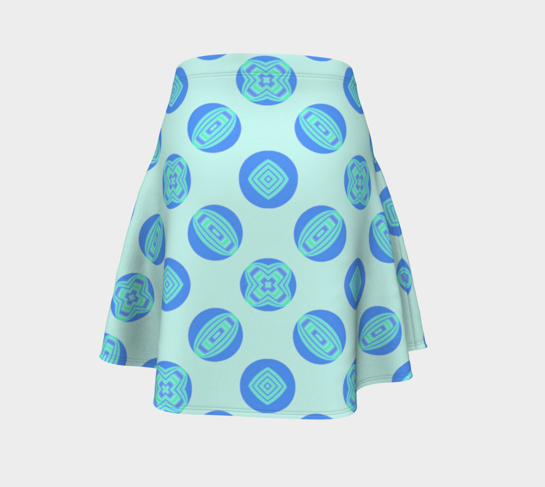 Retro Turquoise Blue Circles Pattern preview #4