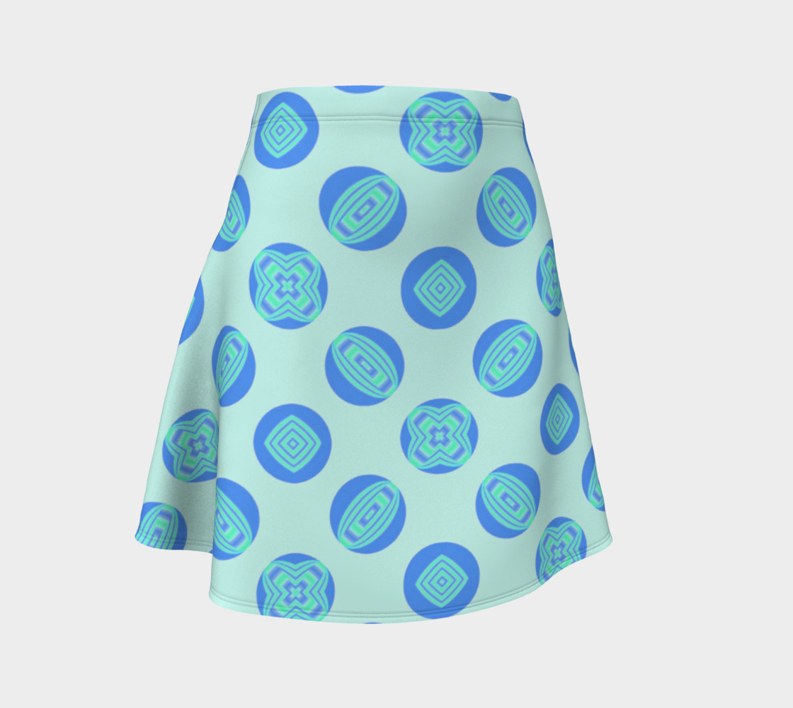 Retro Turquoise Blue Circles Pattern preview #1