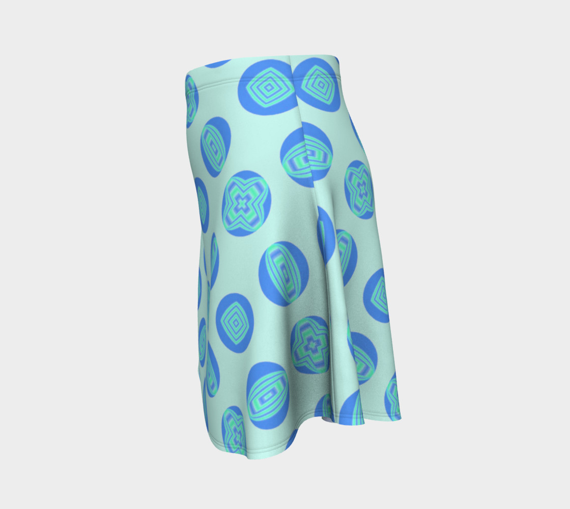 Retro Turquoise Blue Circles Pattern preview #2