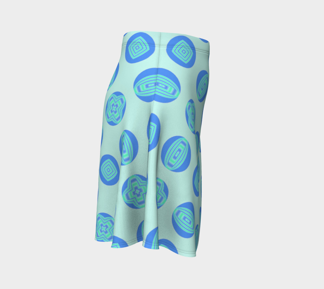 Retro Turquoise Blue Circles Pattern preview #3