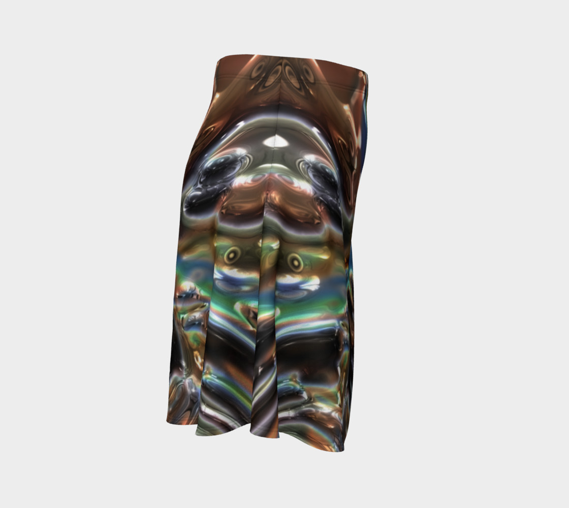 Iridescent Copper Flare Skirt preview #3