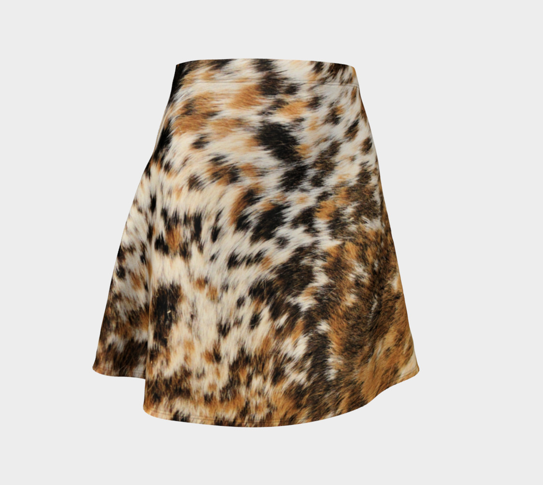 Cozy Brown Black Fur Leather Prints preview #1