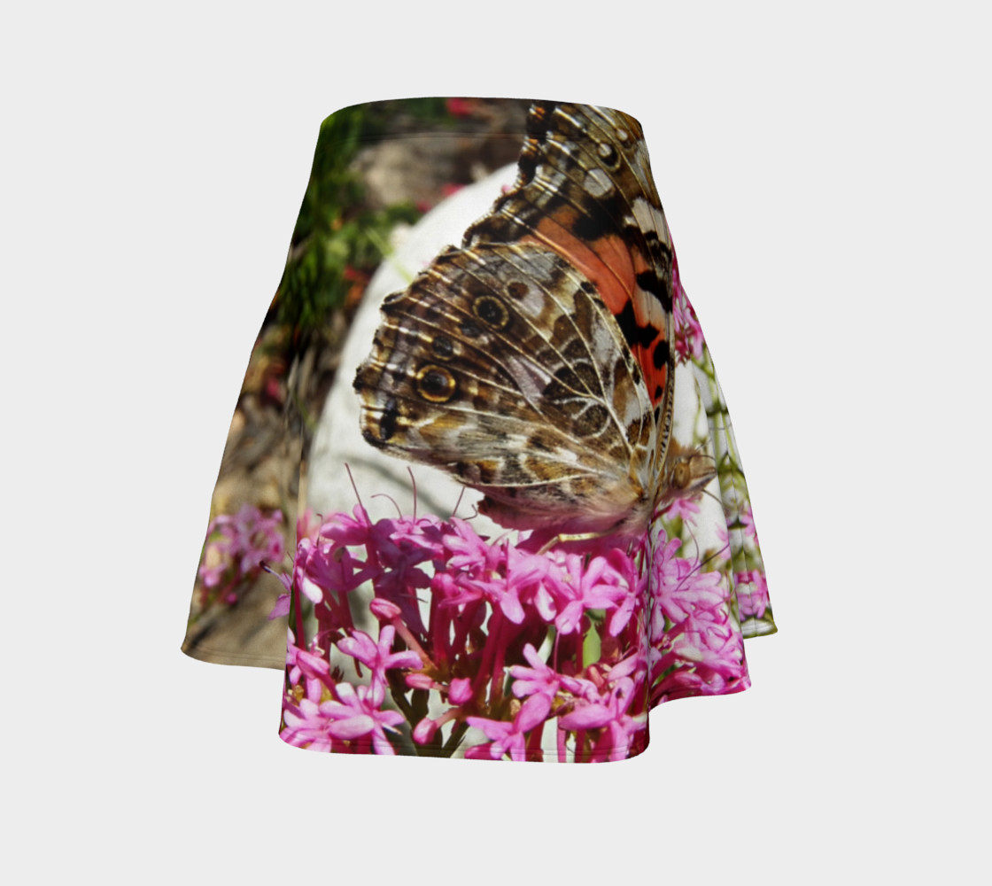 Aperçu de Painted Lady Butterfly Flare Skirt #4