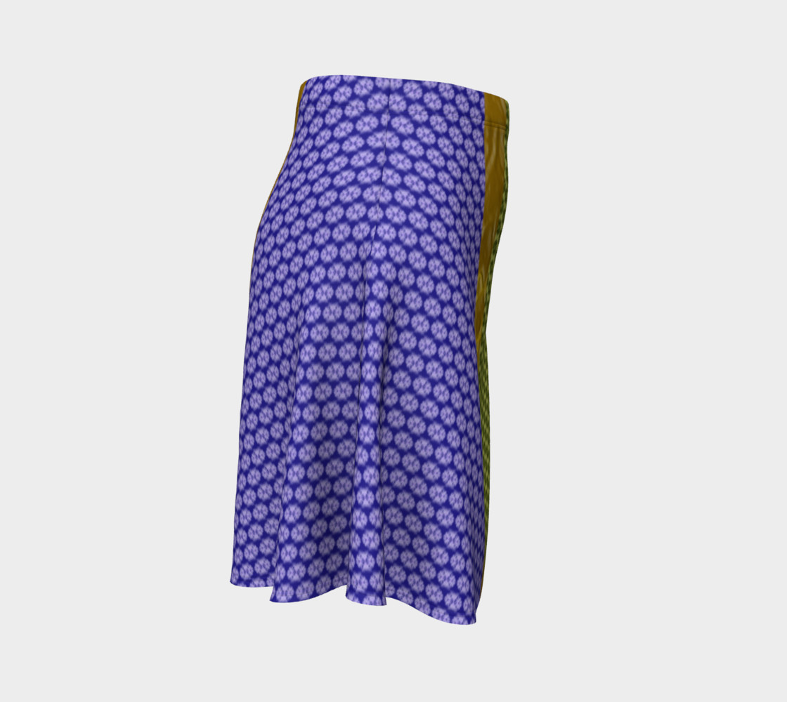 Blue and Yellow Scales Flare Skirt thumbnail #4