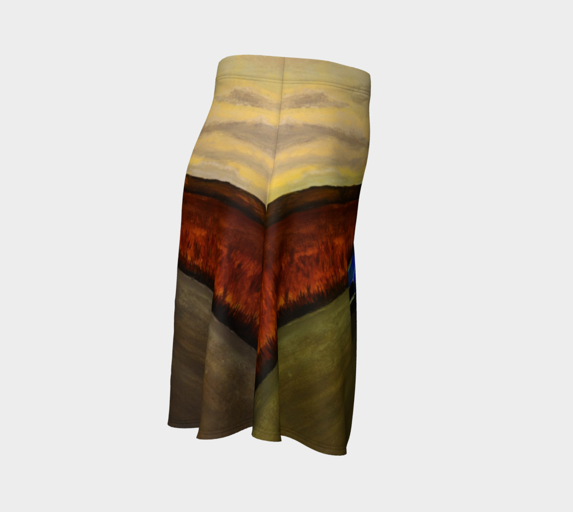 Blue Classic Car A-line Flare Skirt preview #3