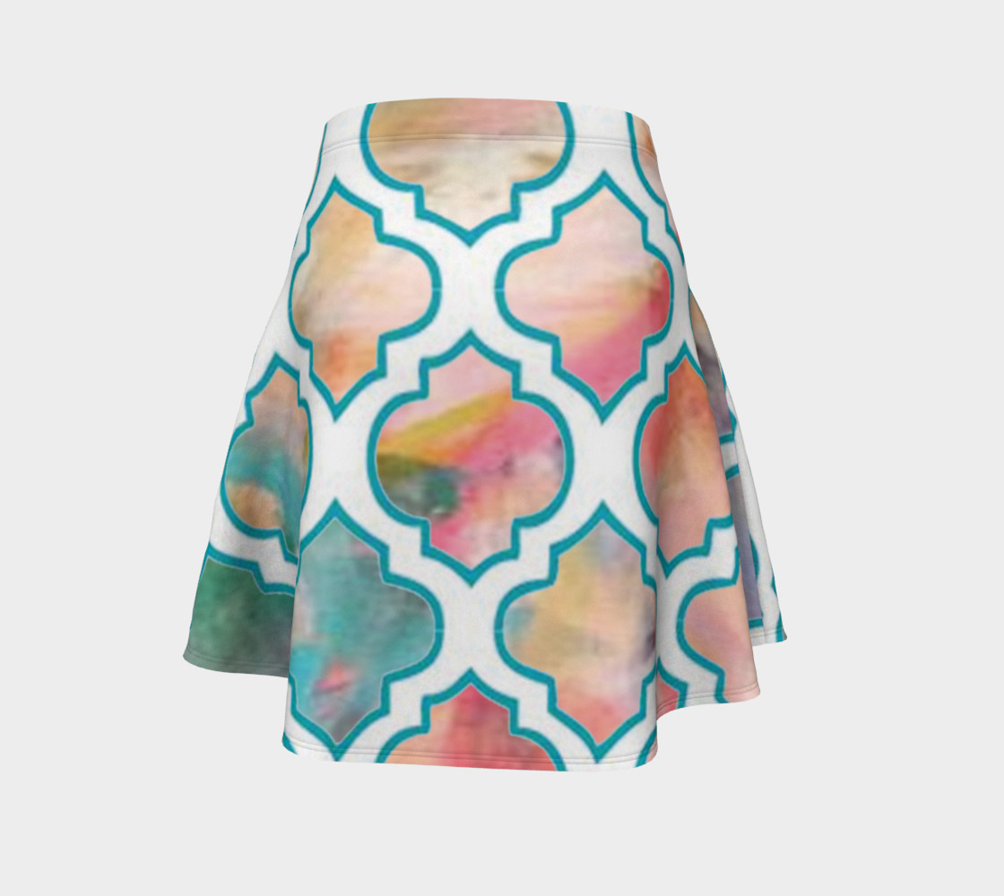 Moroccan Trellis Flared Skirt preview #4
