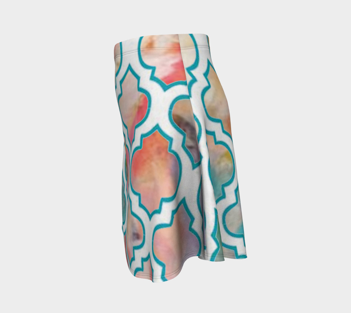 Moroccan Trellis Flared Skirt preview #2