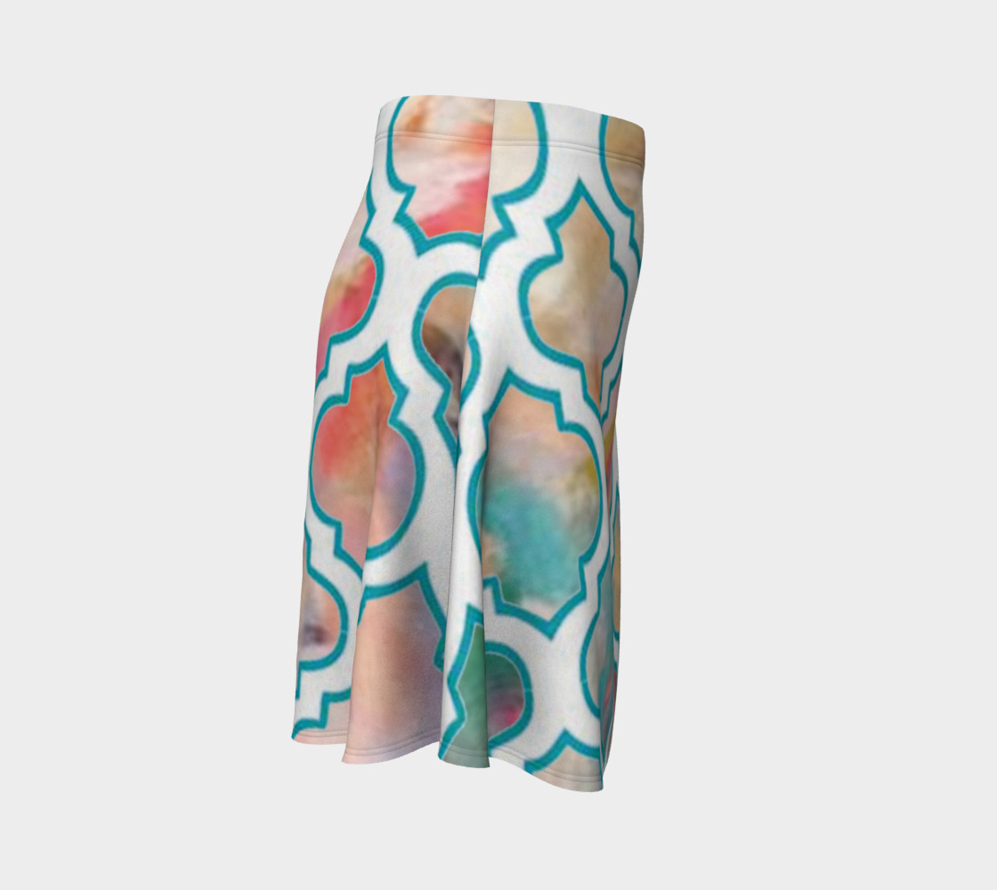 Moroccan Trellis Flared Skirt preview #3