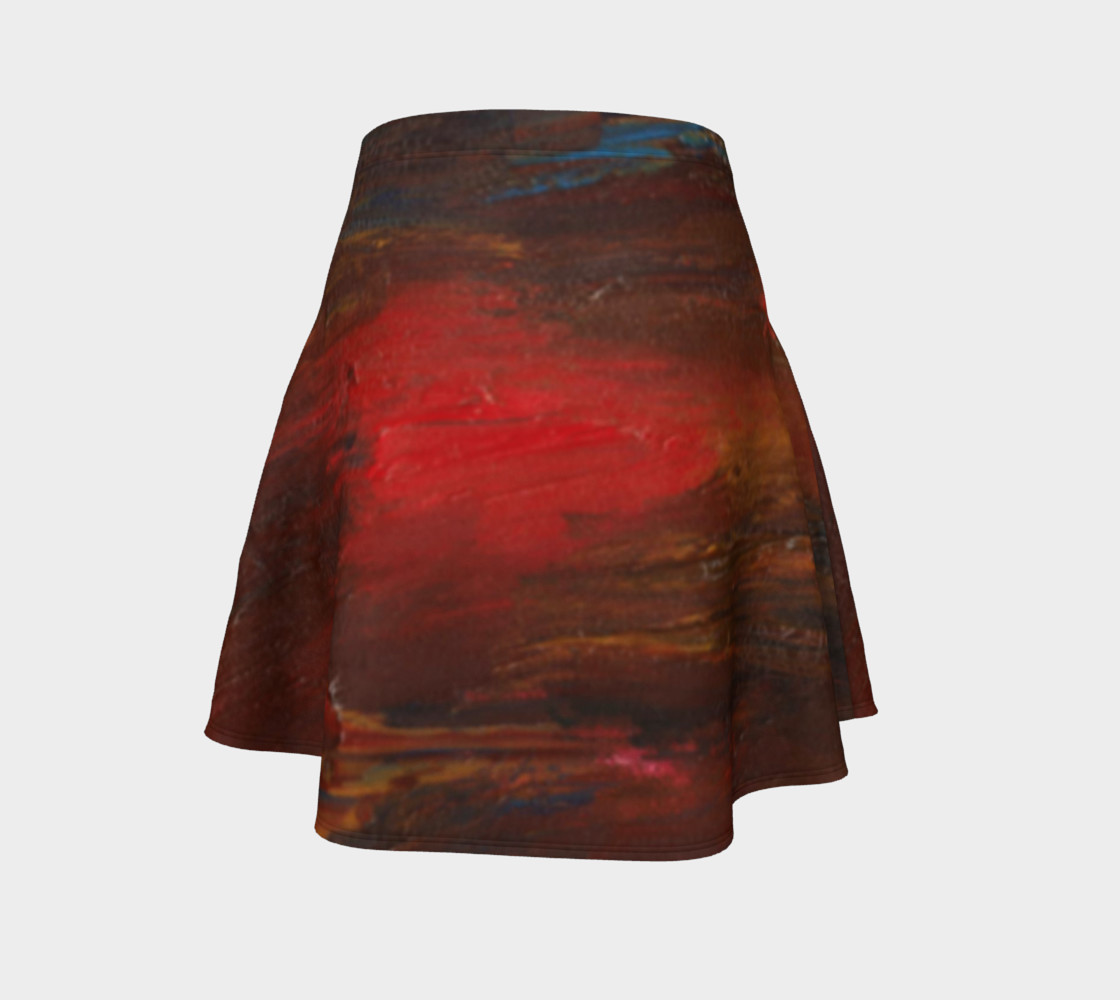 Crimson Ocean Flare Skirt preview #4