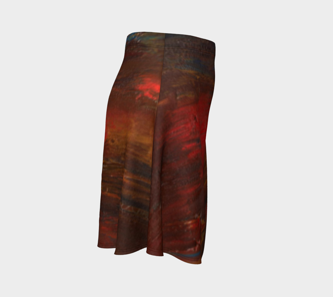 Crimson Ocean Flare Skirt preview #3