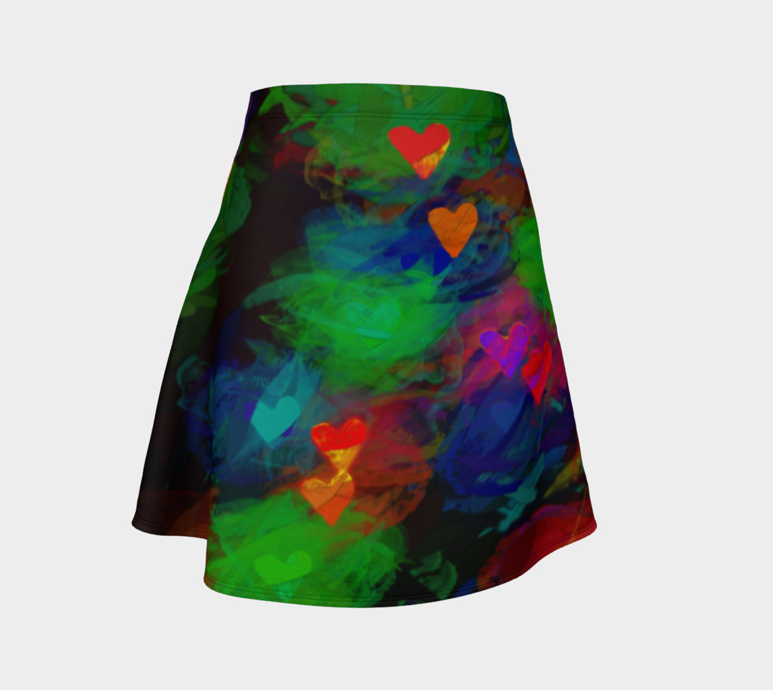 Wrapped in Painted Hearts Flare Skirt preview #1