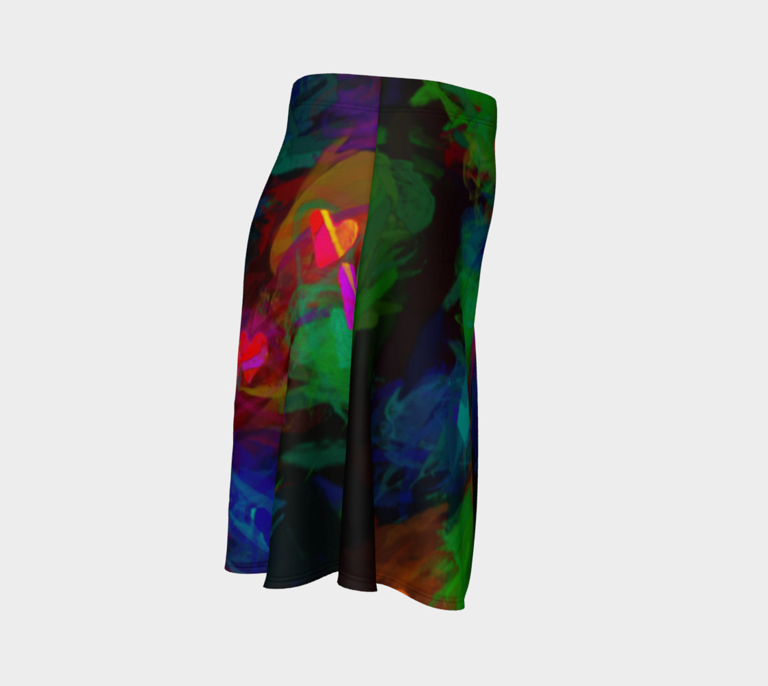 Wrapped in Painted Hearts Flare Skirt preview #3