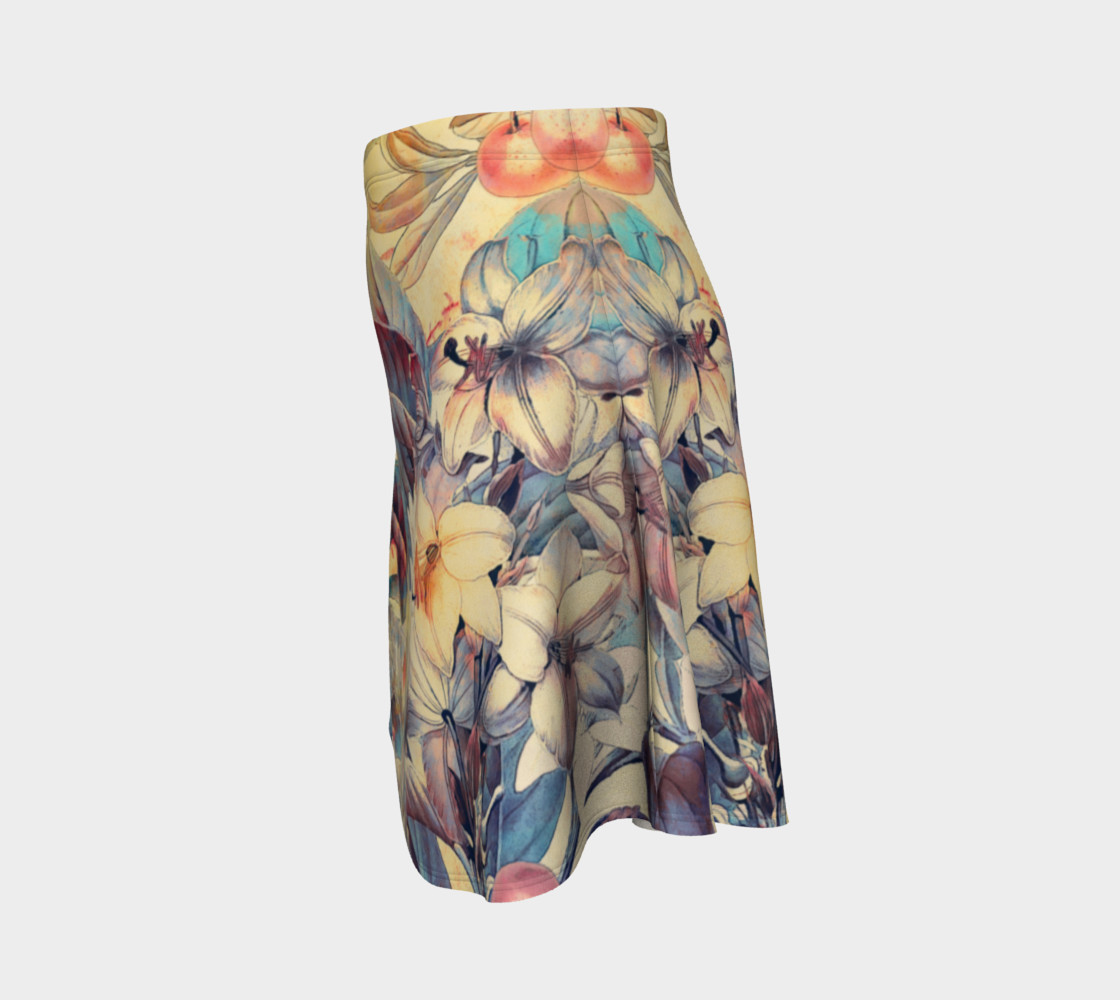 flare skirt flowers and fruits preview #2