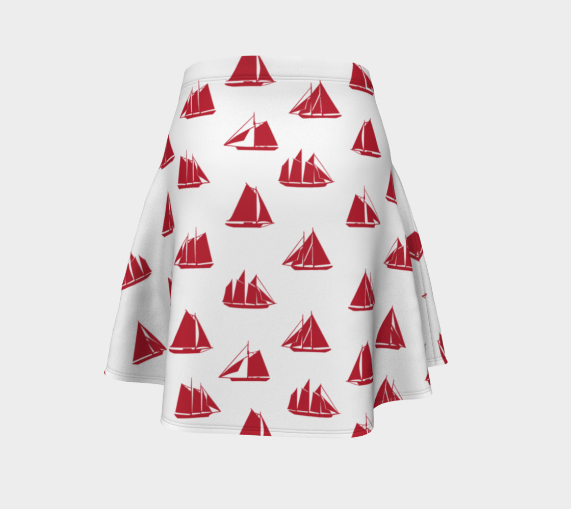 Sailboats - Red Boats on White Background preview #4