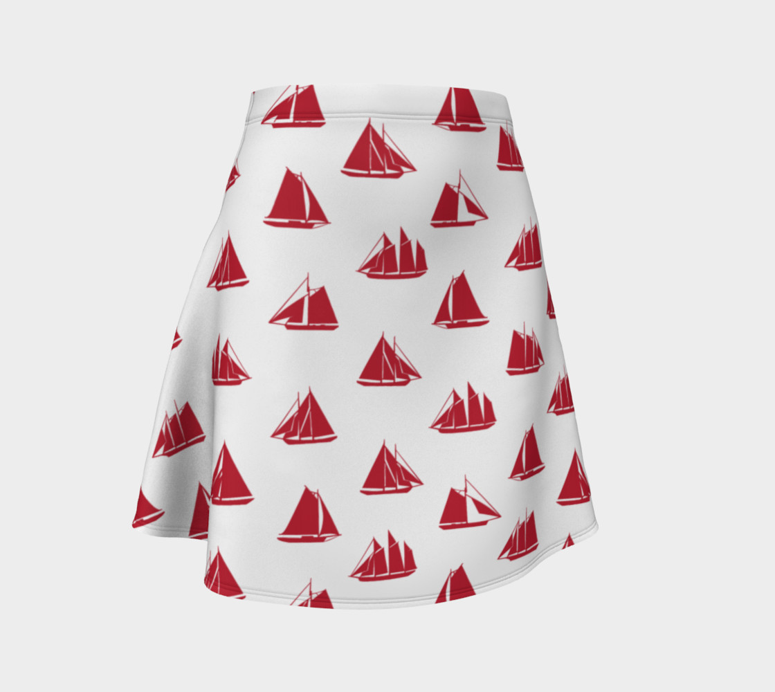 Sailboats - Red Boats on White Background preview #1