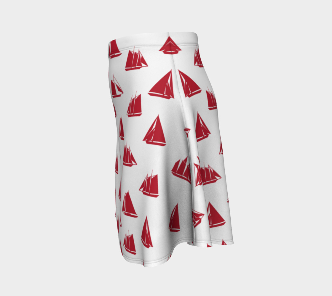 Sailboats - Red Boats on White Background preview #2