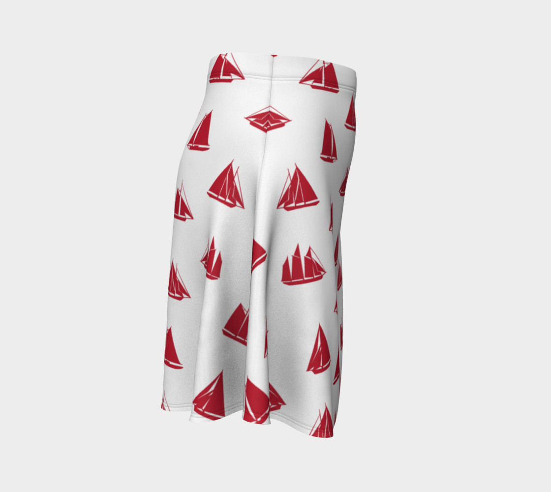 Sailboats - Red Boats on White Background preview #3