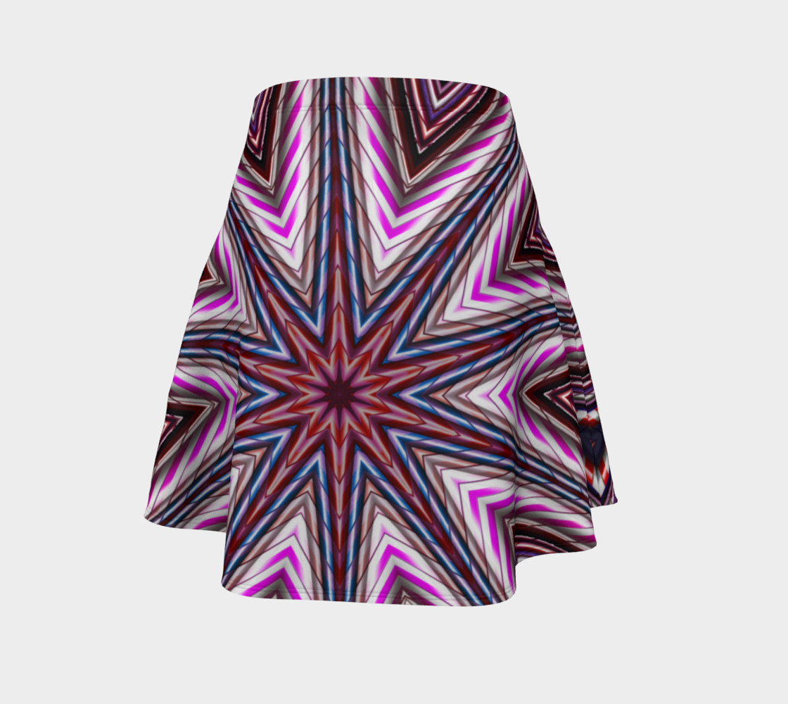 Candy Cane Kaleidoscope Flare Skirt preview #4