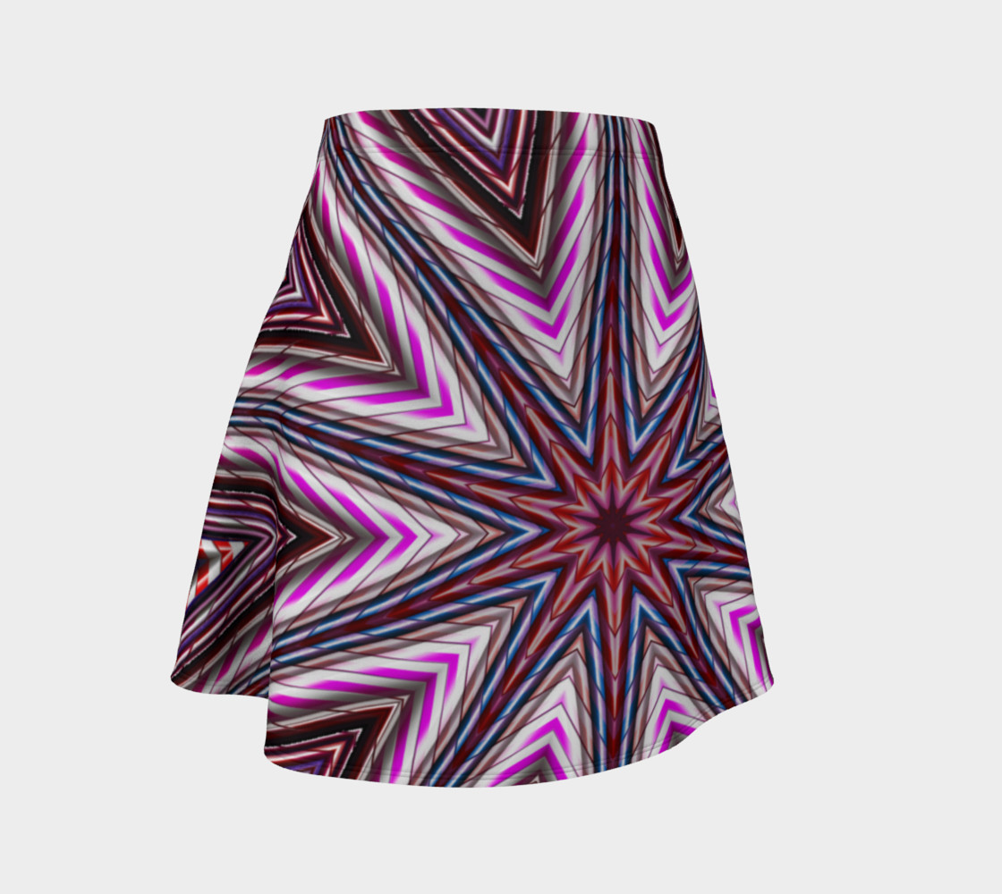 Candy Cane Kaleidoscope Flare Skirt preview #1
