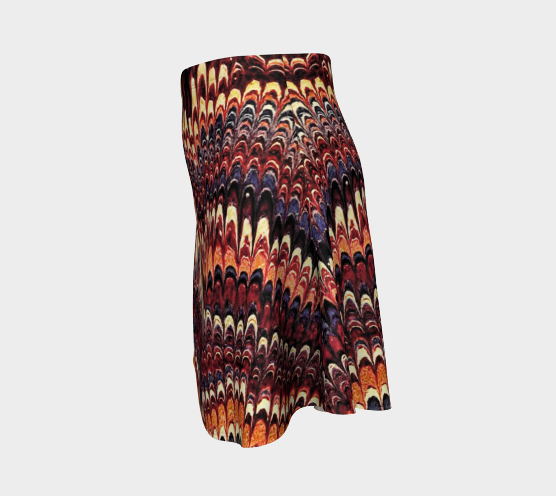 Vintage Marbled Paper Flare Skirt preview #2