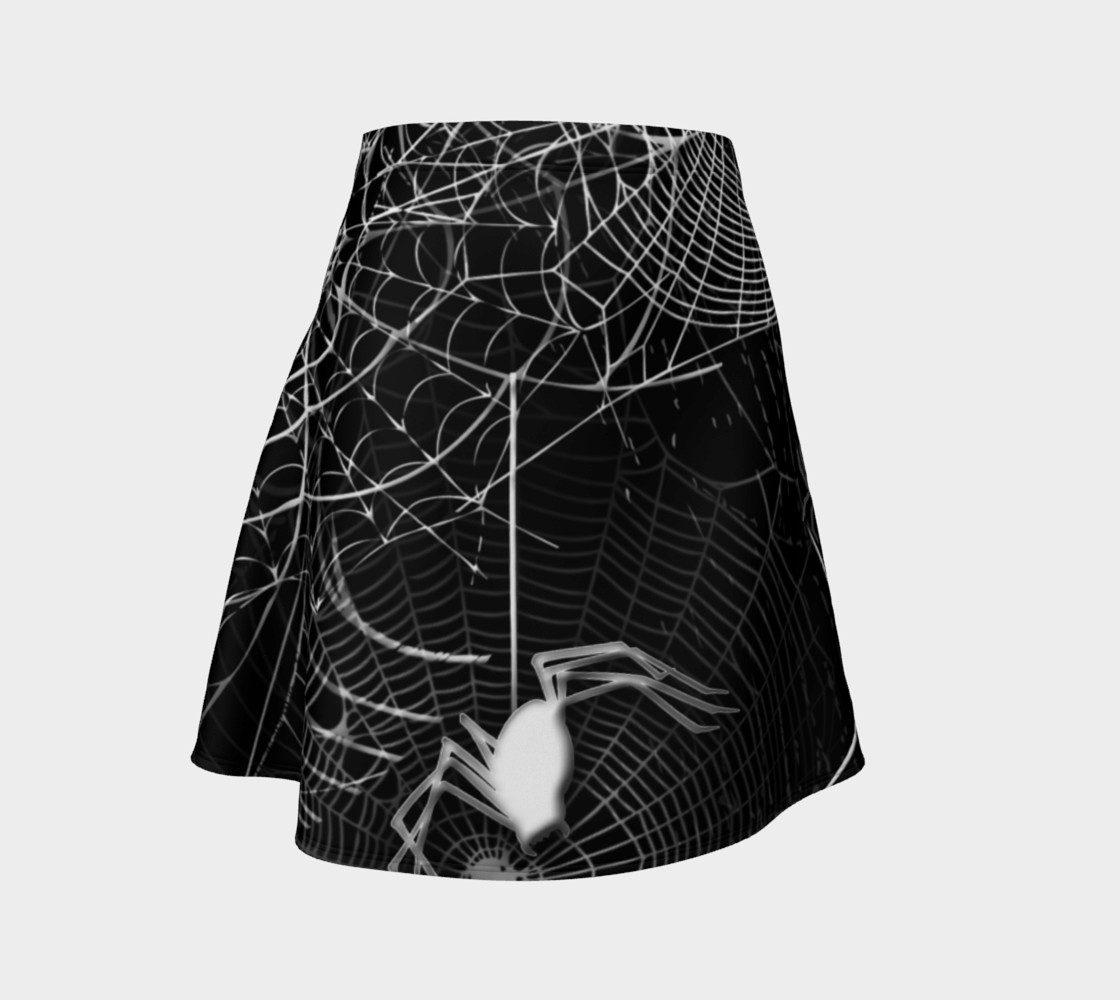 Black and White Spider Web Flare Skirt preview #1