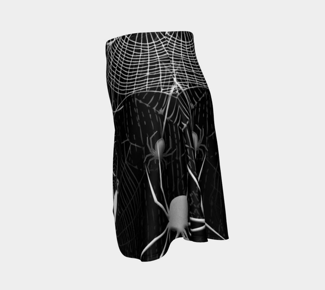 Black and White Spider Web Flare Skirt thumbnail #3