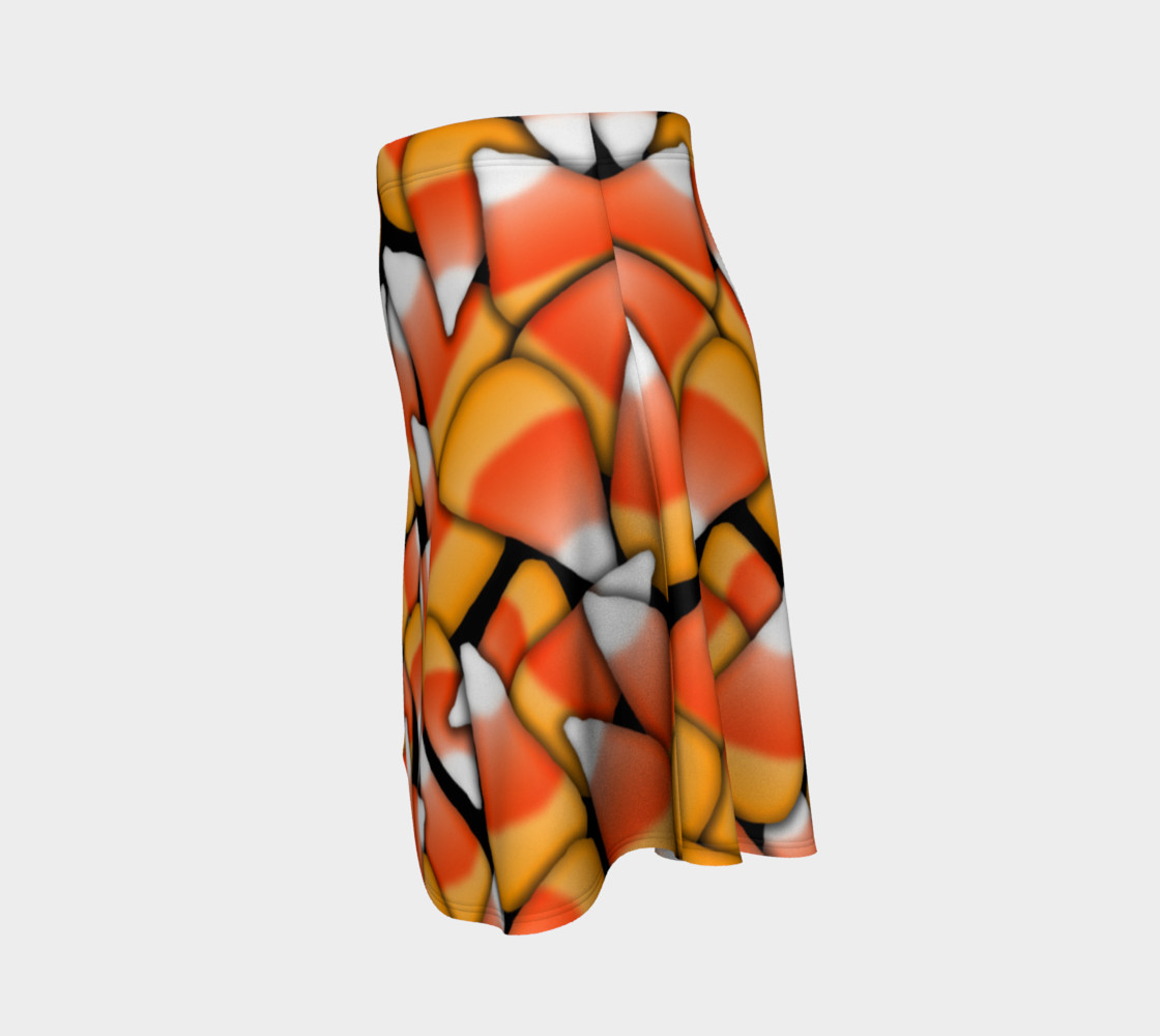Candy Corn Pattern Flare Skirt preview #2
