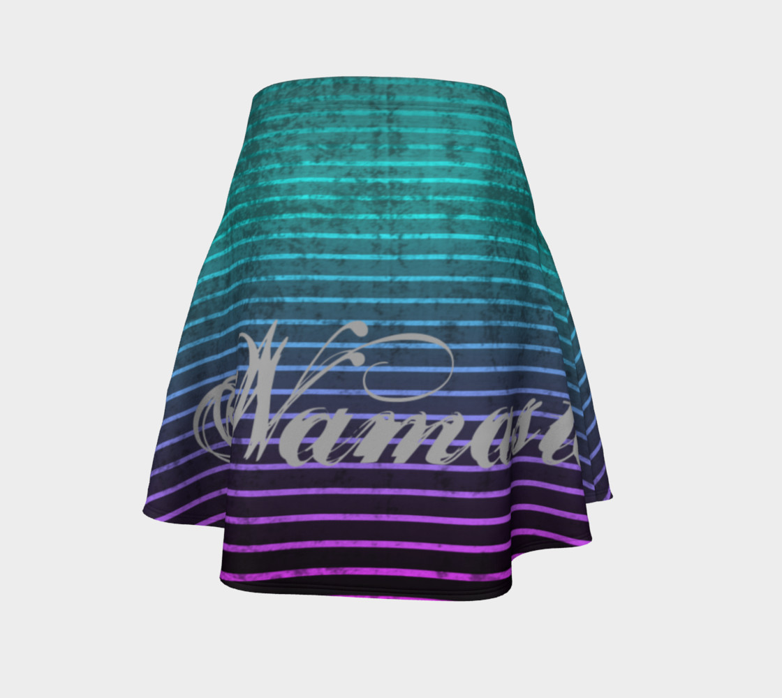 Umsted Design Namaste Distressed Striped Flare Skirt preview #4