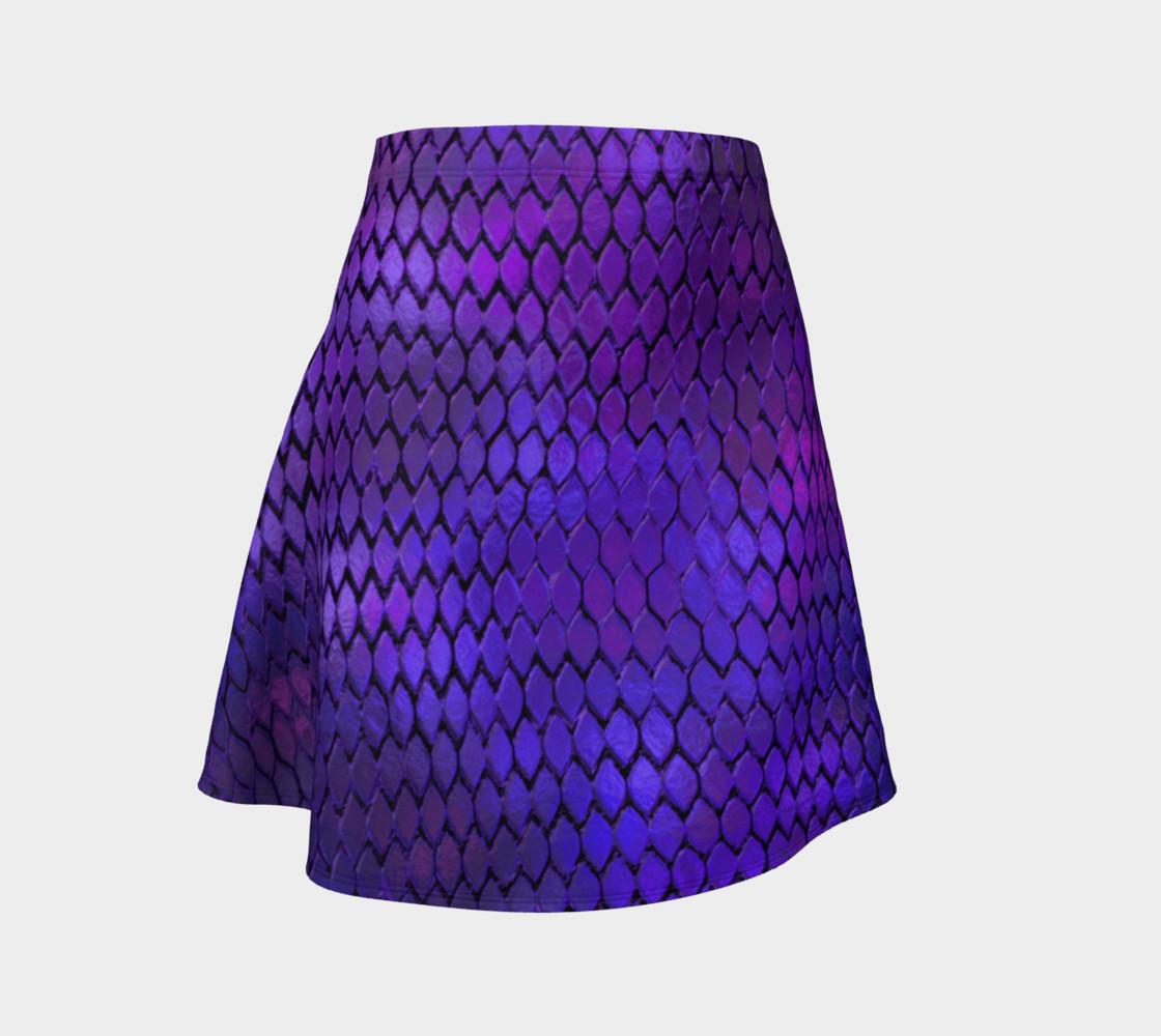 Purple Dragon Scales Flare Skirt 3D preview