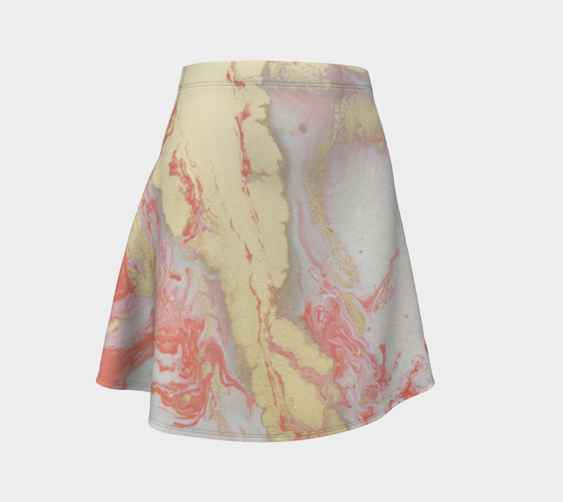 Coral Metallic Royalty Flare Skirt preview #1