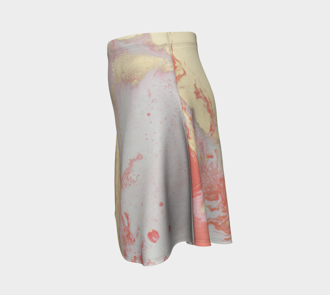 Coral Metallic Royalty Flare Skirt preview #2