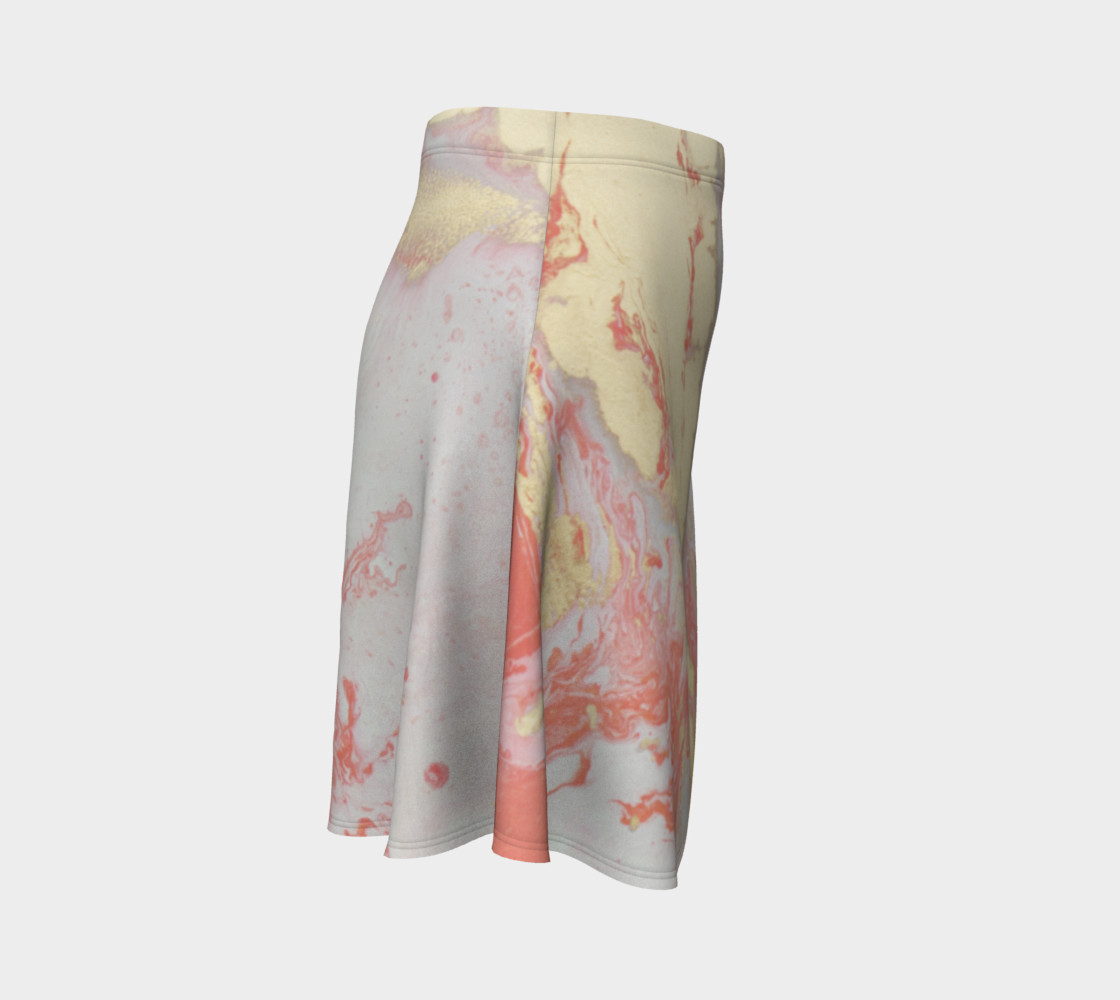 Coral Metallic Royalty Flare Skirt preview #3