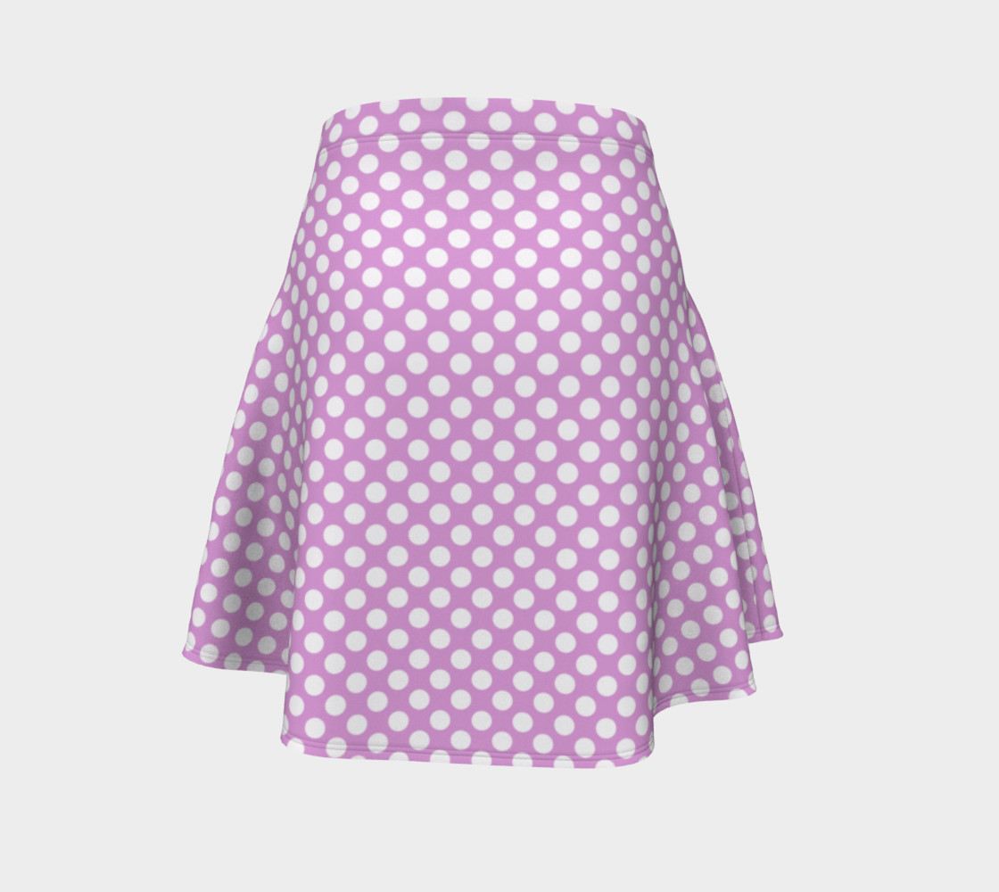 Polka Dots Pattern-Violet Flare Skirt preview #4