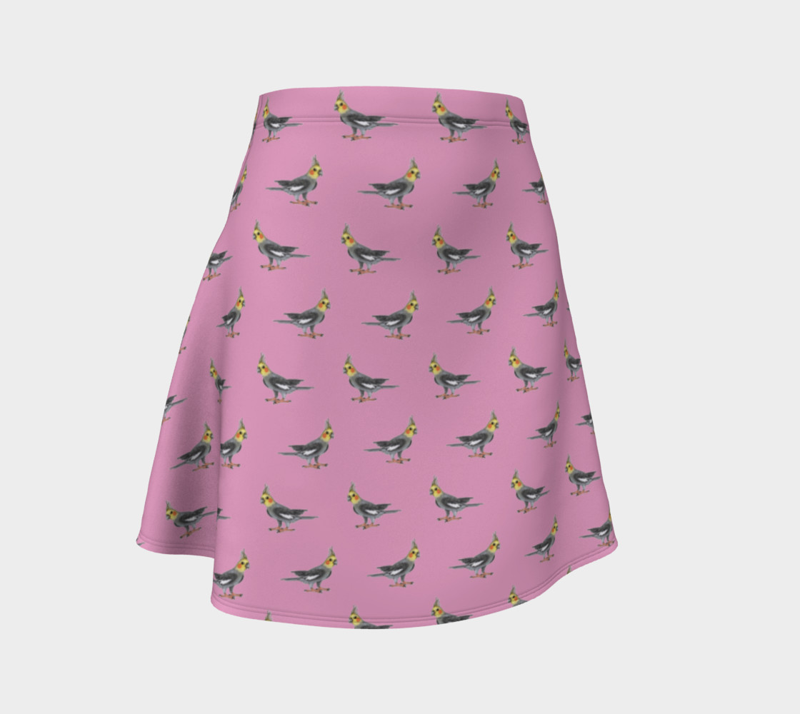 Cockateel birds pattern Flare Skirt preview #1