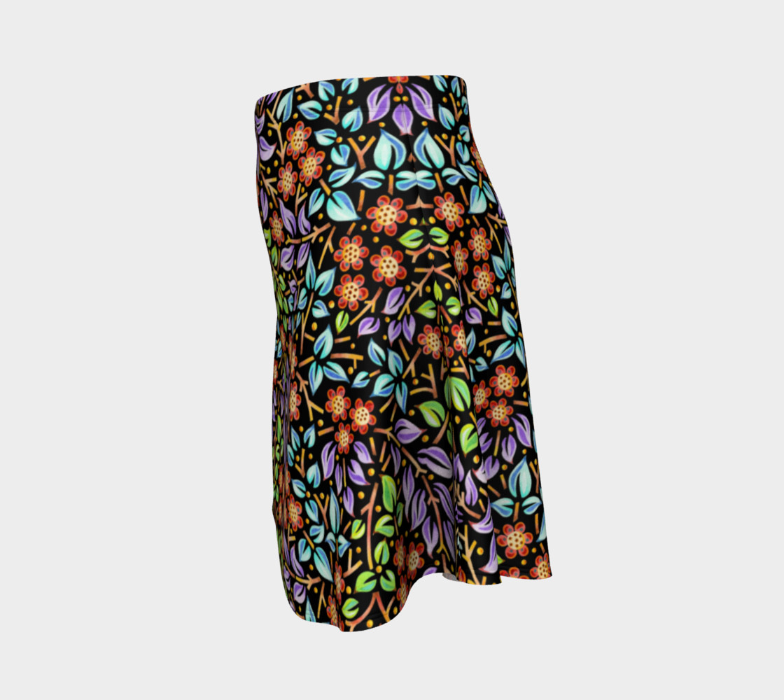 Filigree Floral Flare Skirt (smaller print) preview #2