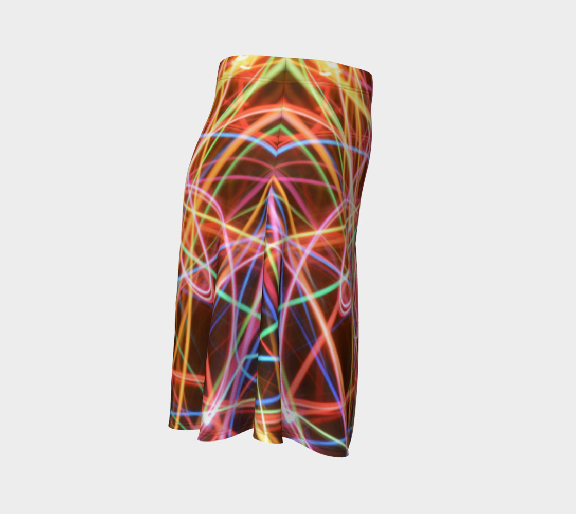 Christmas Light Trails Flare Skirt preview #3
