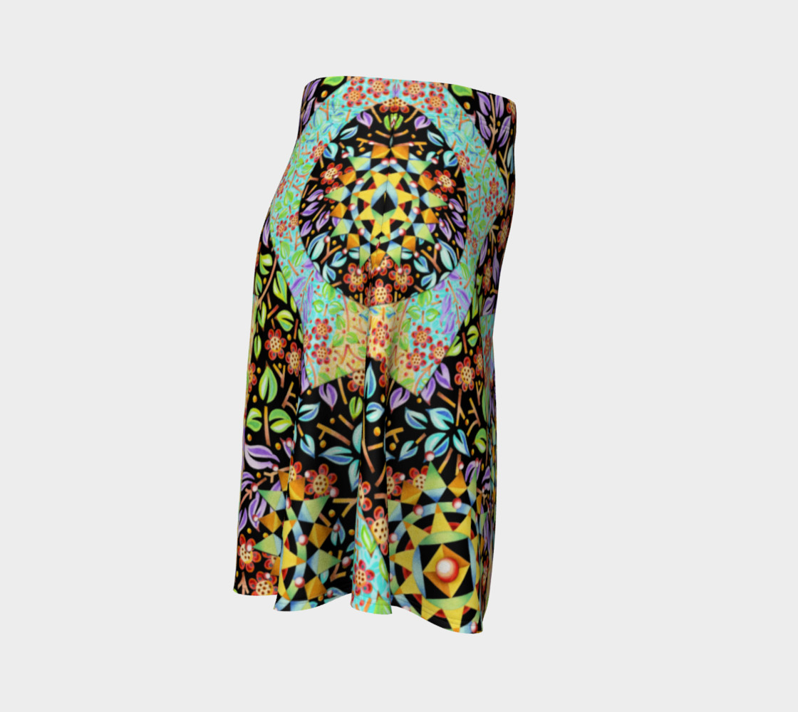 Aperçu de Filigree Floral Patchwork Flare Skirt 2 #3
