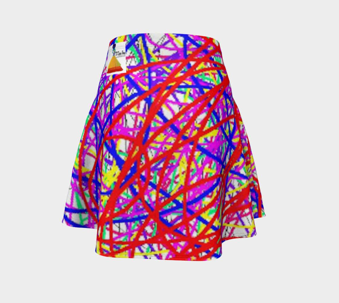 Energy Of Life In Color Flare Skirt preview #4