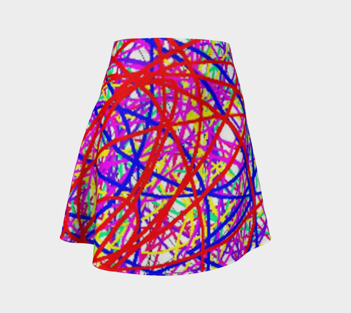 Energy Of Life In Color Flare Skirt preview #1