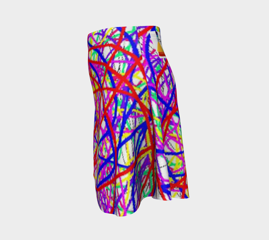 Energy Of Life In Color Flare Skirt preview #2