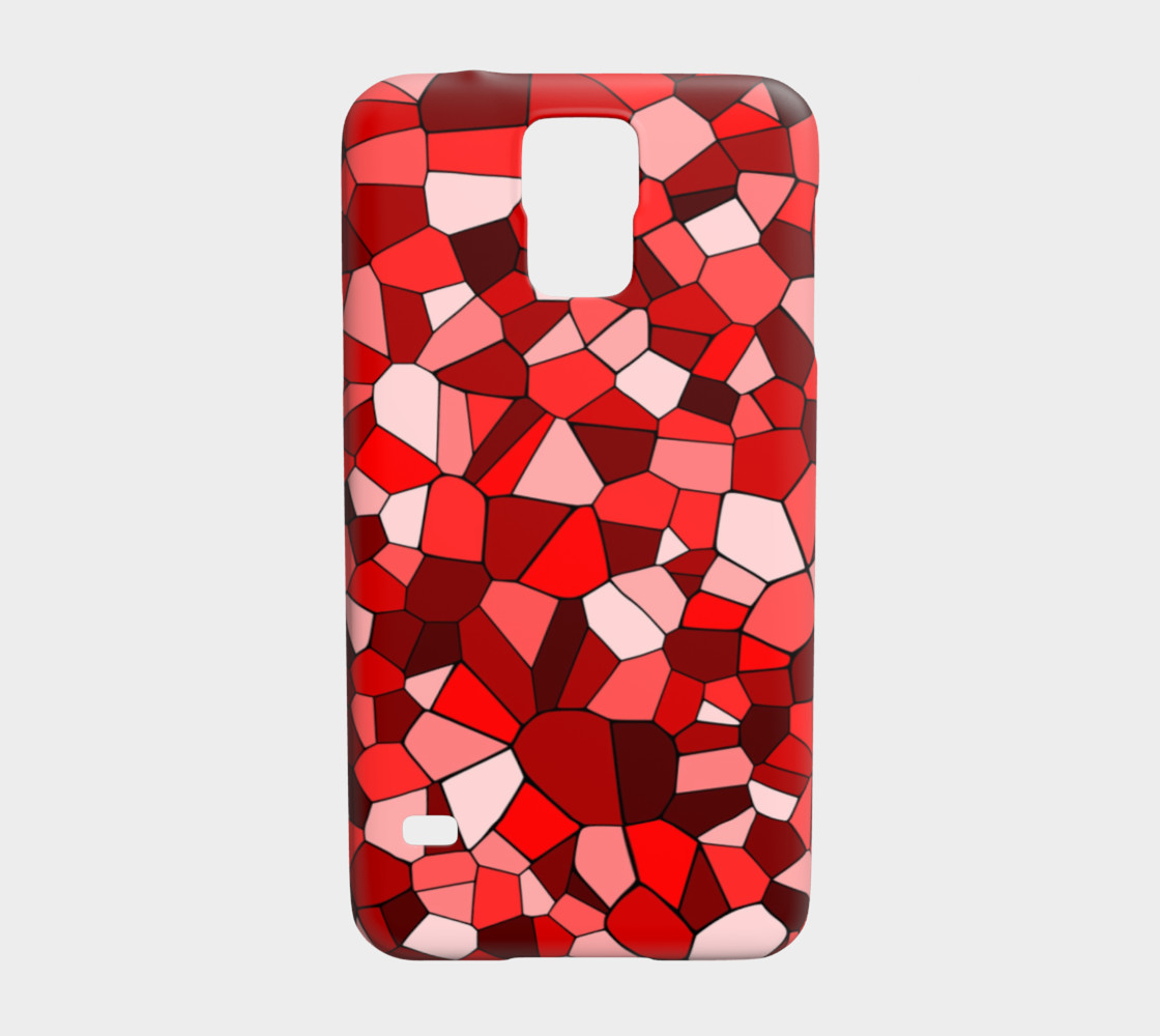 Red Monochrome Geometric Mosaic Pattern preview #1