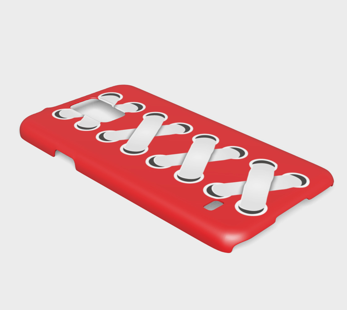 White Eyelets and Laces on Red preview #2