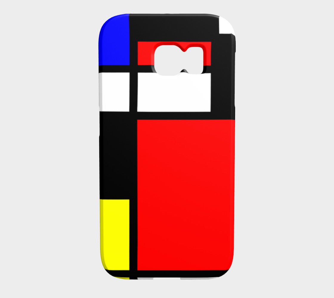 Mosaic DE STIJL Style black yellow red blue preview #1