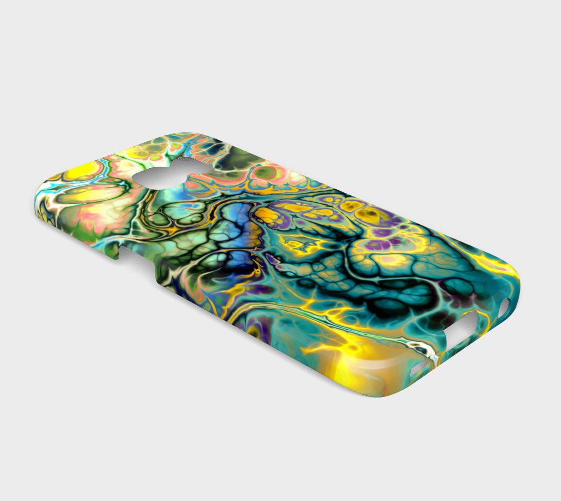 FractalBatikART_TealYellowBlueSalmon4000px preview #2