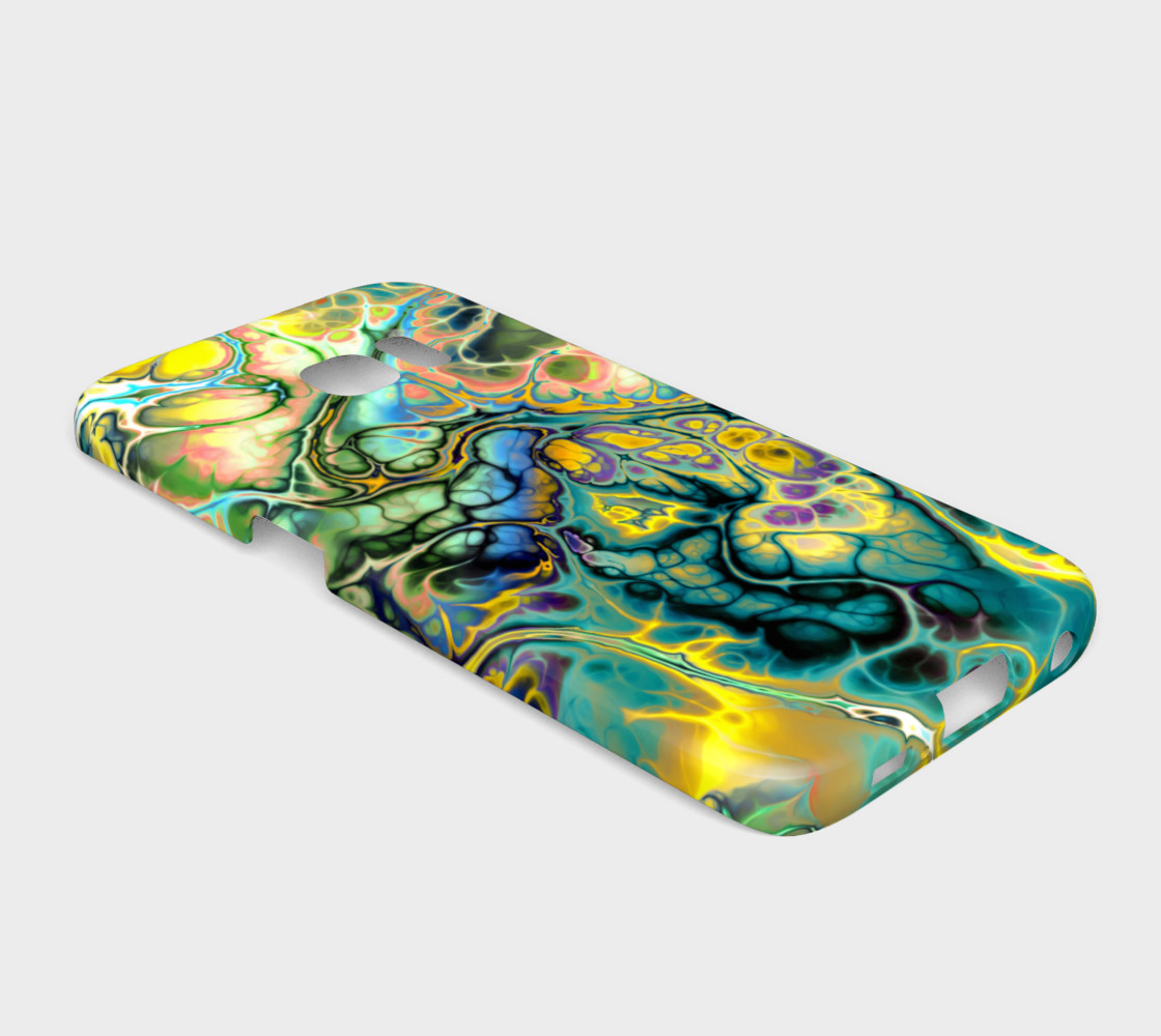 FractalBatikART_TealYellowBlueSalmon4000px preview #2