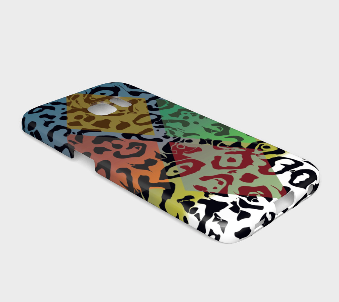Multicolor Geometric Cheetah Print Samsung Galaxy S7 Edge Case preview #2