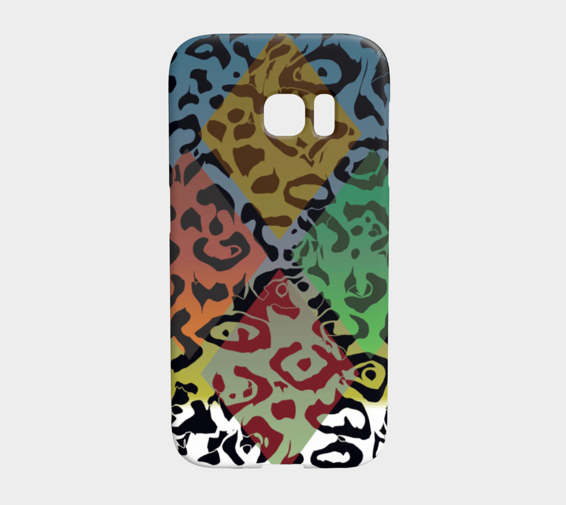 Multicolor Geometric Cheetah Print Samsung Galaxy S7 Edge Case preview #1